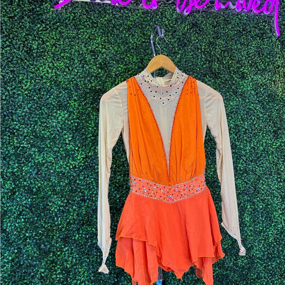 Orange and Cream Dance Costume